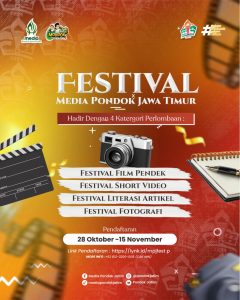 Santri peserta Festival Media Pondok Jawa Timur 2025 mengikuti lomba film pendek dan literasi pesantren